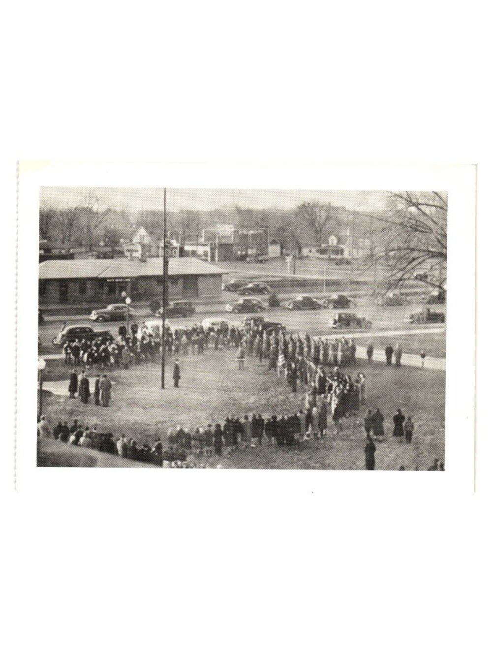White Bear Lake MN Historic Flag Dedication Event 1940 WPA Postcard Thein Collec
